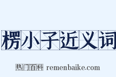 楞小子近义词是什么意思的图片